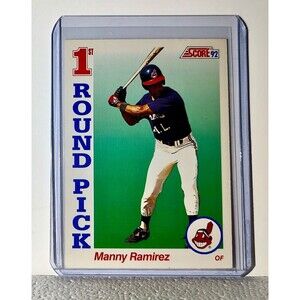 Manny Ramirez 1992 Score MLB #800 Draft Baseball Card Cleveland Indians